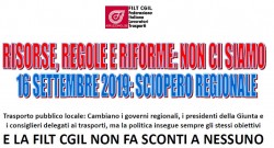 RISORSE, REGOLE E RIFORME: NON CI SIAMO. 16 SETTEMBRE 2019: SCIOPERO REGIONALE DEL TRASPORTO LOCALE IN ABRUZZO